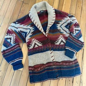 Woolrich Vintage Wool Southwest Cardigan Sweater